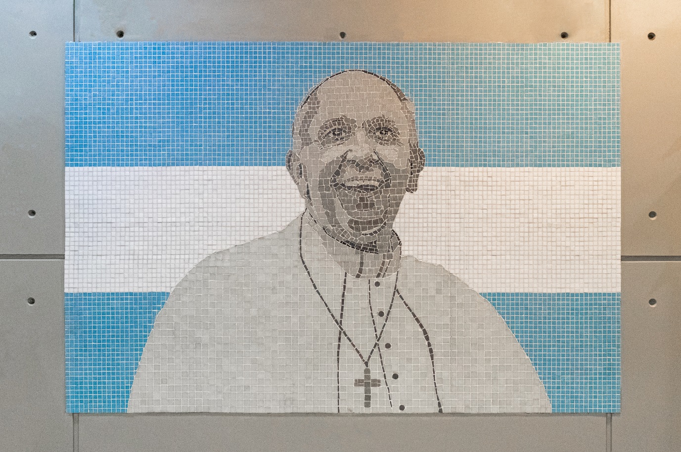 Mural Papa Francisco Subte A