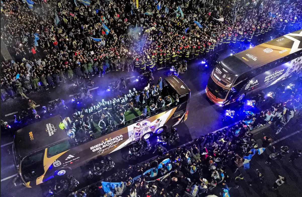 Selección Argentina recibimiento Ezeiza