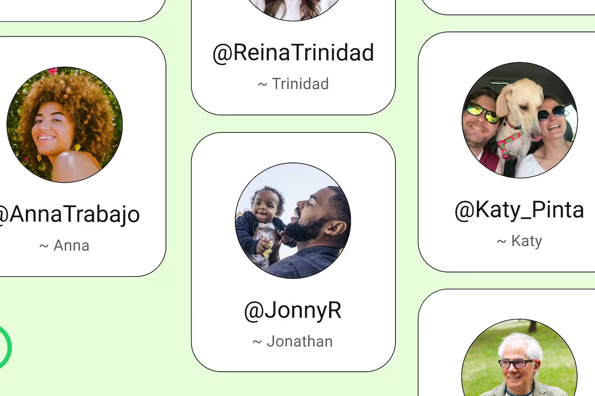 nombres de usuario en WhatsApp