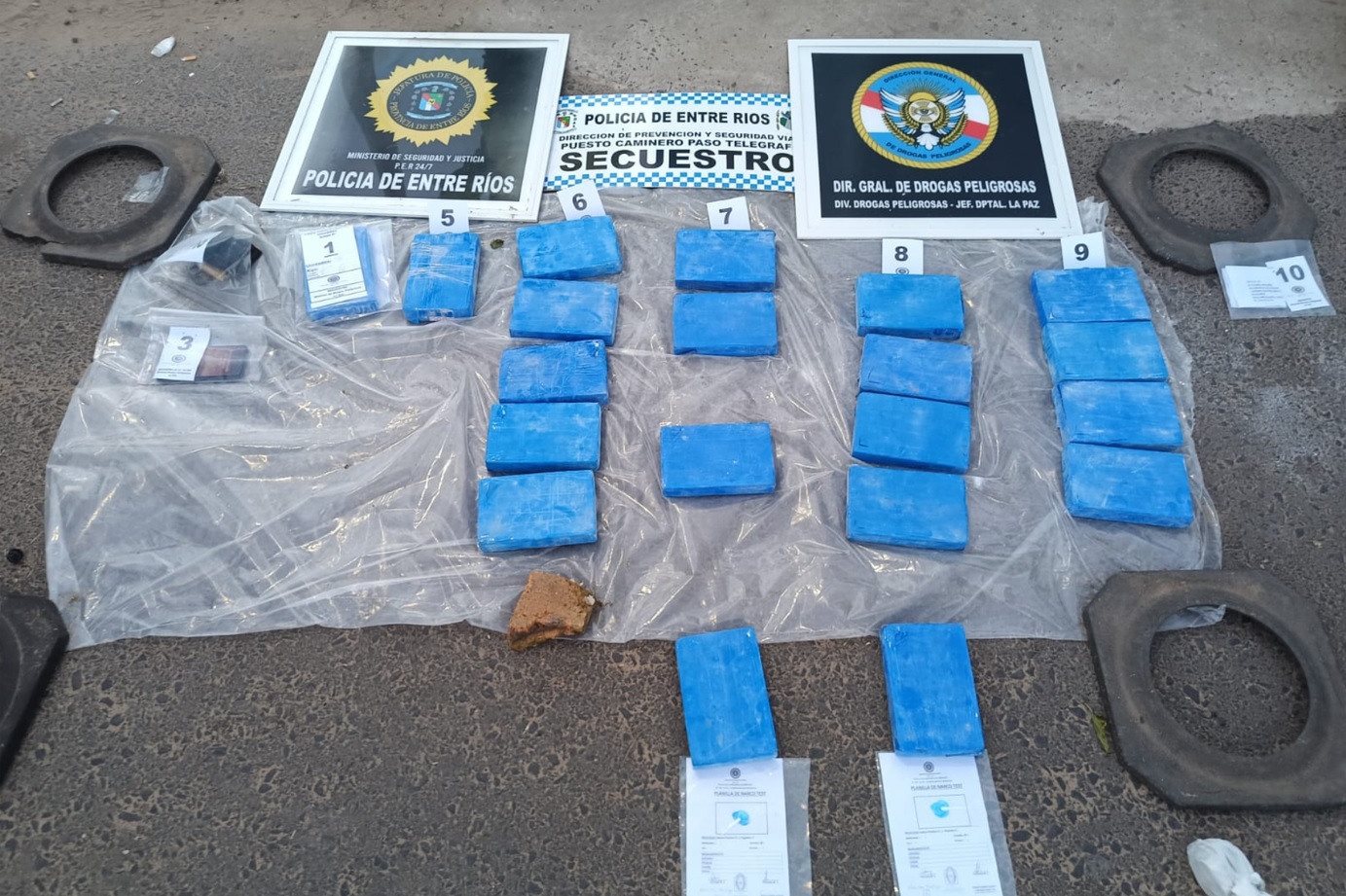 Secuestro de cocaína en Entre Ríos