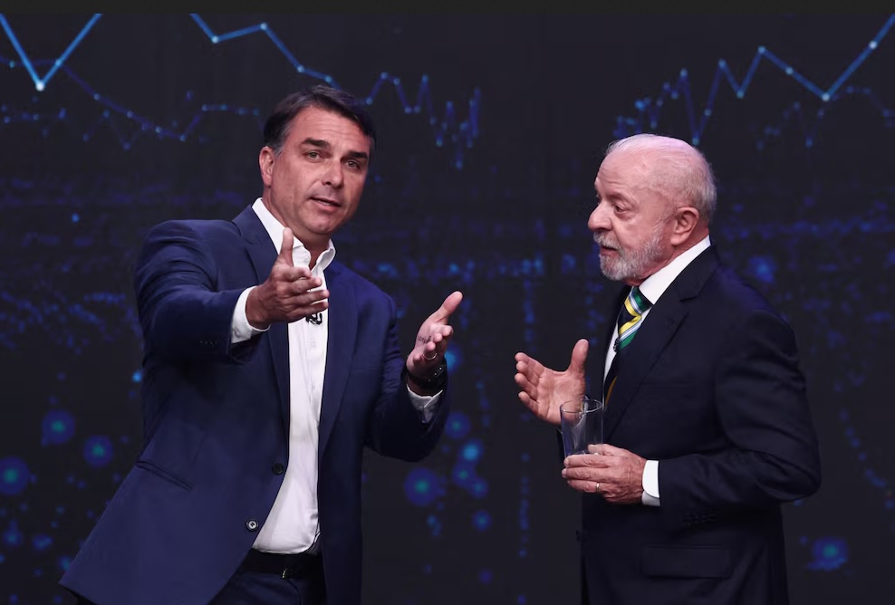 Debate Lula y Flávio Bolsonaro